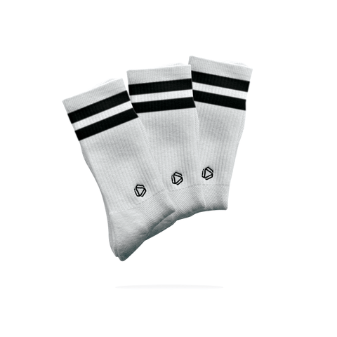 Witte 2Stripe Padelsokken X3