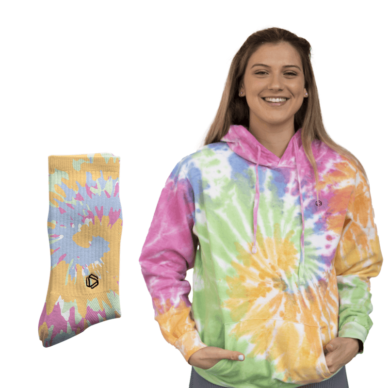 Aurora Tie-Dye Hoodie & Sok Combo