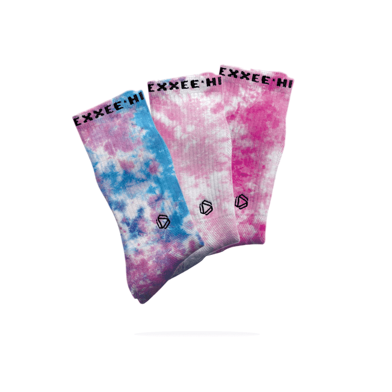 Halo Tie Dye Bundel (IJs Explosie/Roze&Lichtgrijs/Roze)