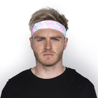 Vloeibare Marmer Roze & Blauwe Hoofdband