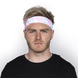 Vloeibare Marmer Roze & Blauwe Hoofdband