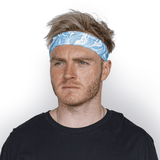 Blauwe Vloeibare Marmer Hoofdband